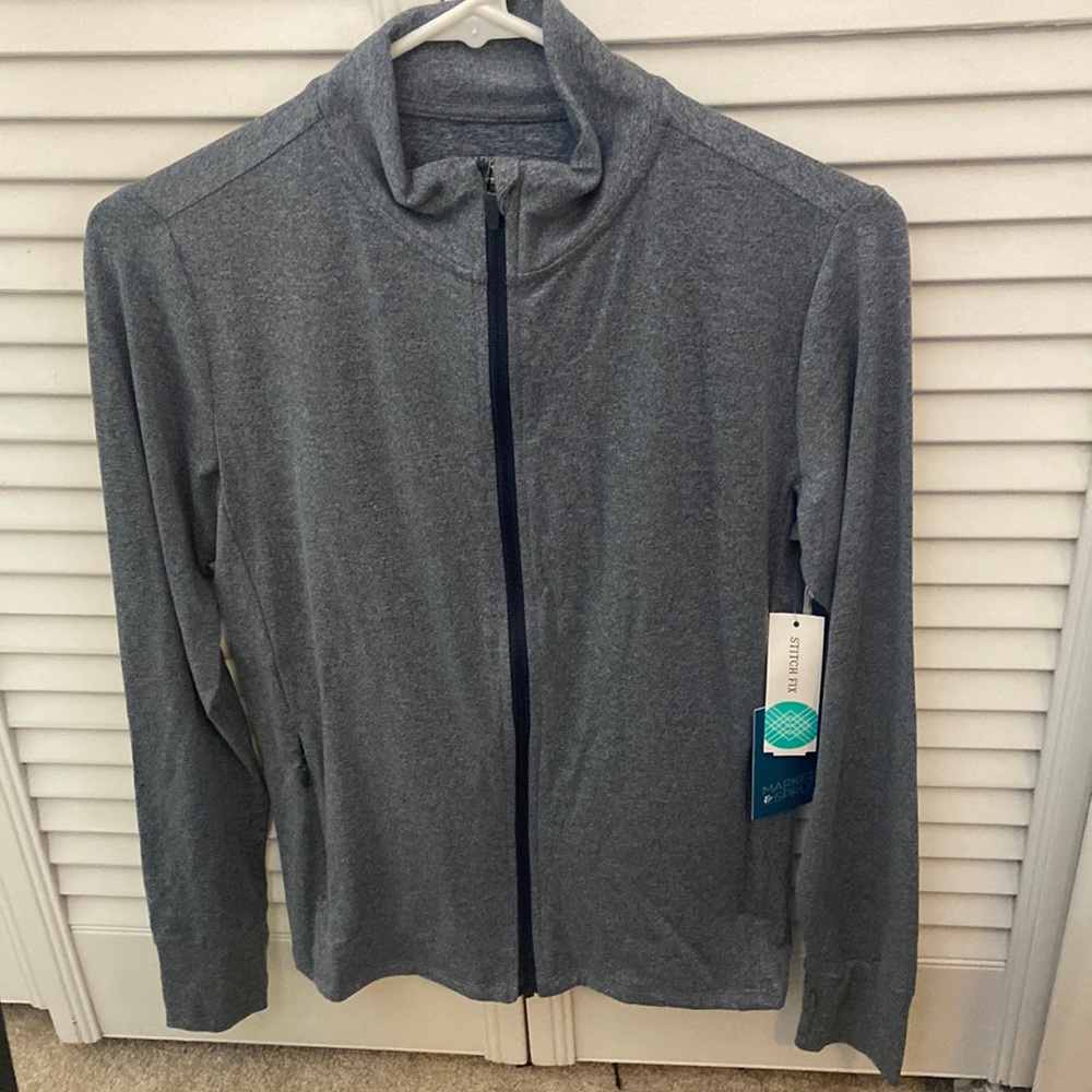 SMALL Navy Blue MARKET & SPRUCE Active Zip-Up
